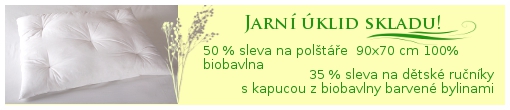 Jarní úklid biobavlněných výrobků